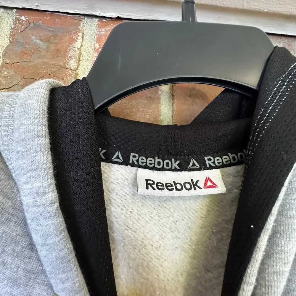 Reebok Men's Long Sleeve Training Grey‎ Hoodie - Size L